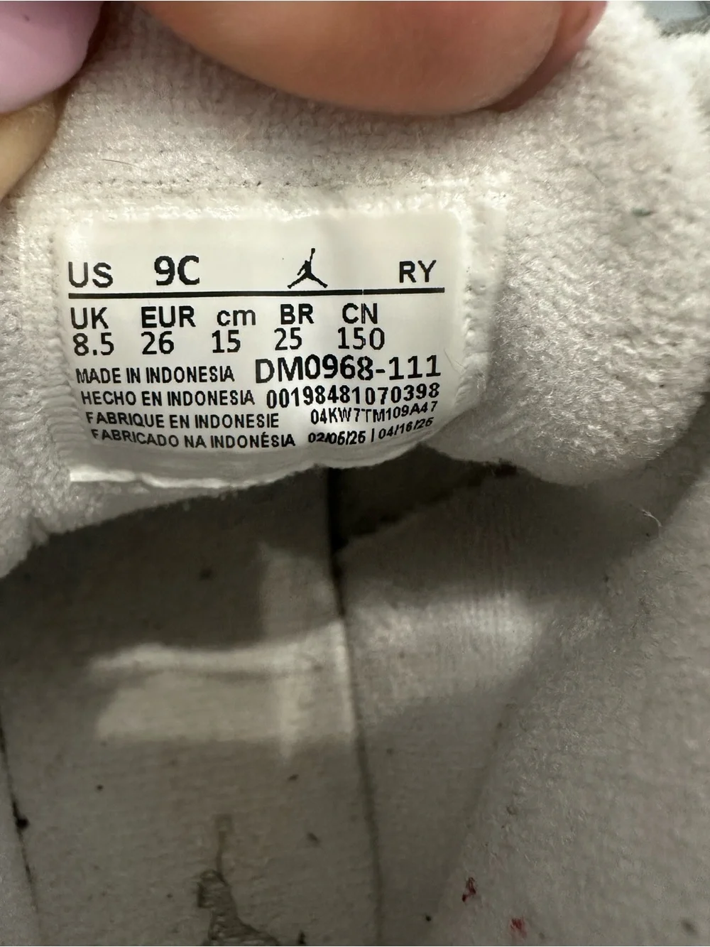 Jordan Kids White Leather Sneakers